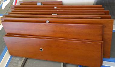 Beautifully varnished cabinet doors - Now, where do they go?