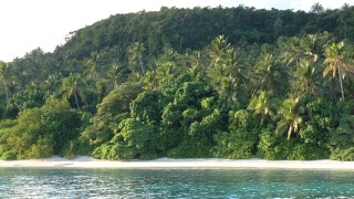 Euakafa Island is surrounded by beach and has a lovely walk to the hilltop