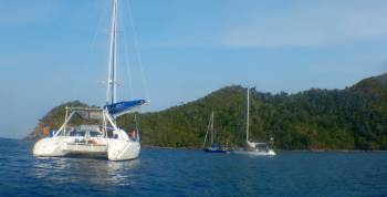 A snorkelers view of Ocelot in Gelasa Bay