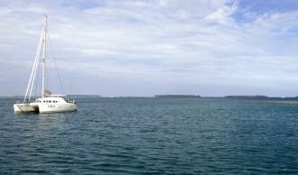 Indigo II anchored at Nyampun Island