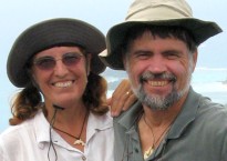 Sue & Jon high on the hills of Seychelles