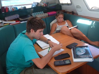 Even when we're sailing, school is in session.