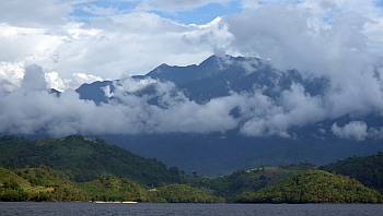 Beautiful mountainous landfall in Sulawesi