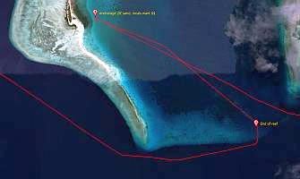 Mioswundi Atoll anchorage and approaches