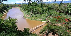 The Nam Ou river runs through town