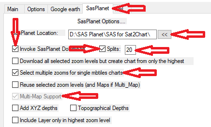 Sat2Chart SAS Planet Settings