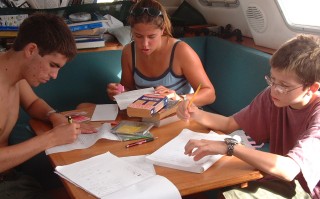French for Chris & friend Nick (Lady Starlight), Spanish for Amanda. Studying in Tonga 2004