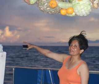 Shantha, quick to point out squalls or sunsets on the Indian Ocean
